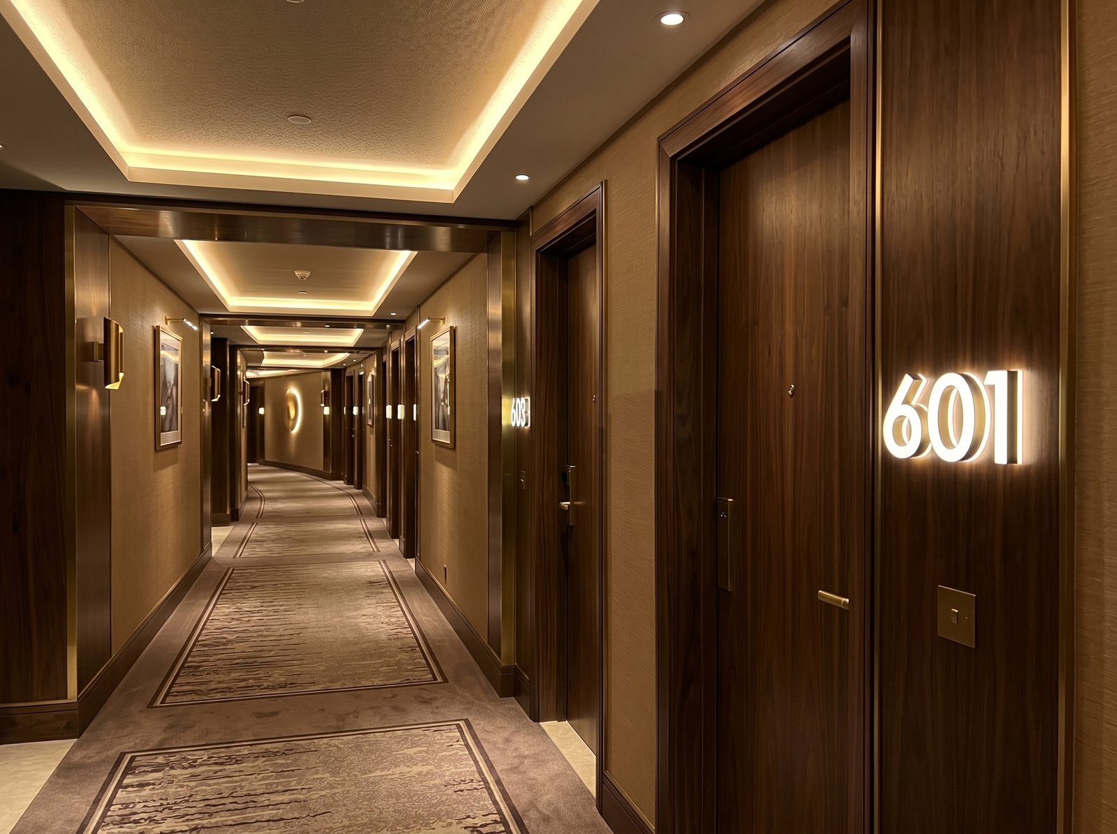 Corridor illuminated wall feature preview